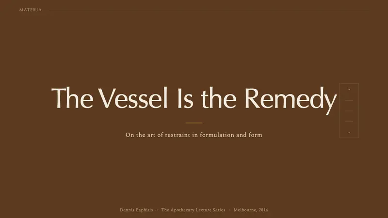 Aesop Apothecary Amber — Slides · cover