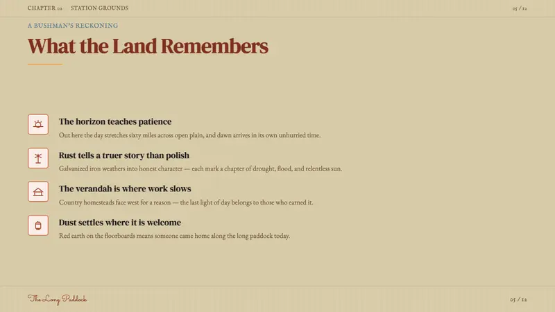 Australian Outback Vernacular — Slides · content