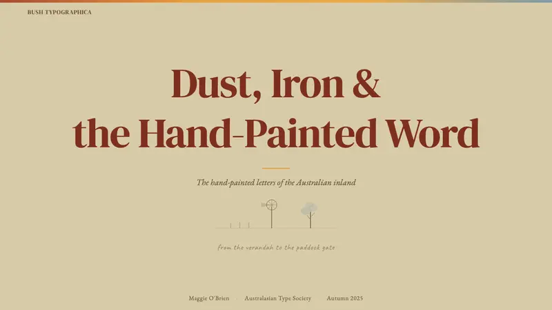 Australian Outback Vernacular — Slides · cover