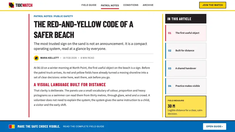 Surf Life Saving Australia — Web · article