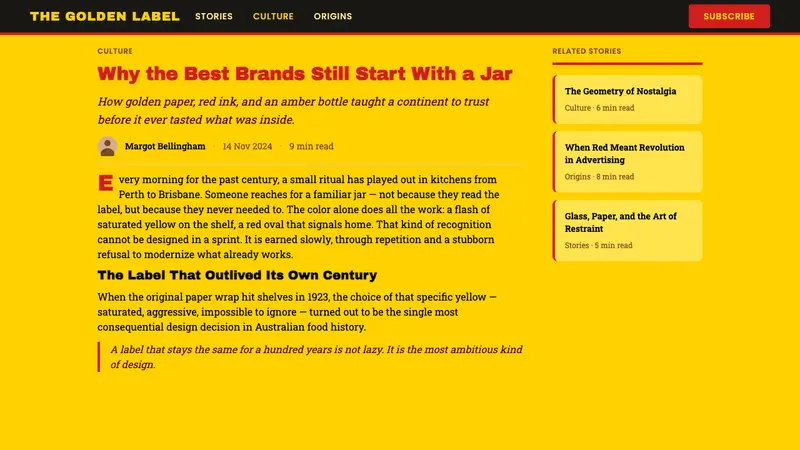 Vegemite Jar Label (1923) — Web · article
