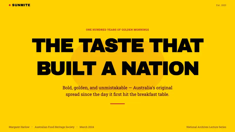 Vegemite Jar Label (1923) — Slides · cover
