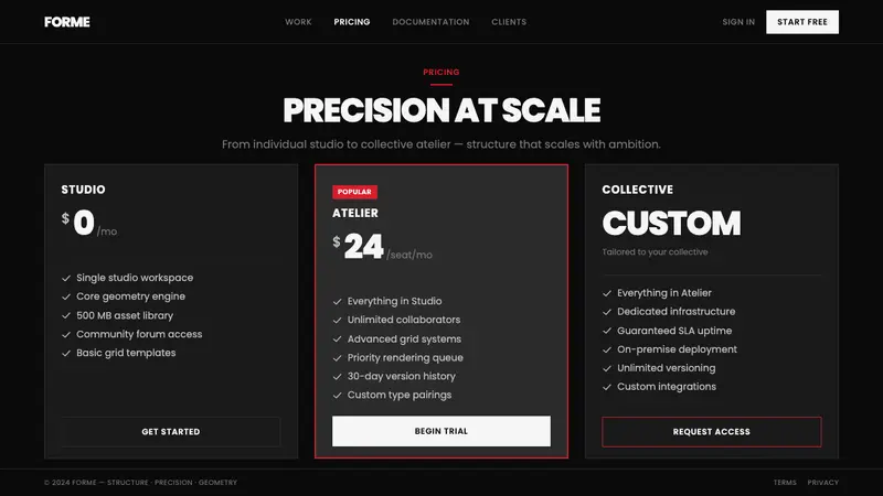 Avant Garde Gothic — Web · pricing