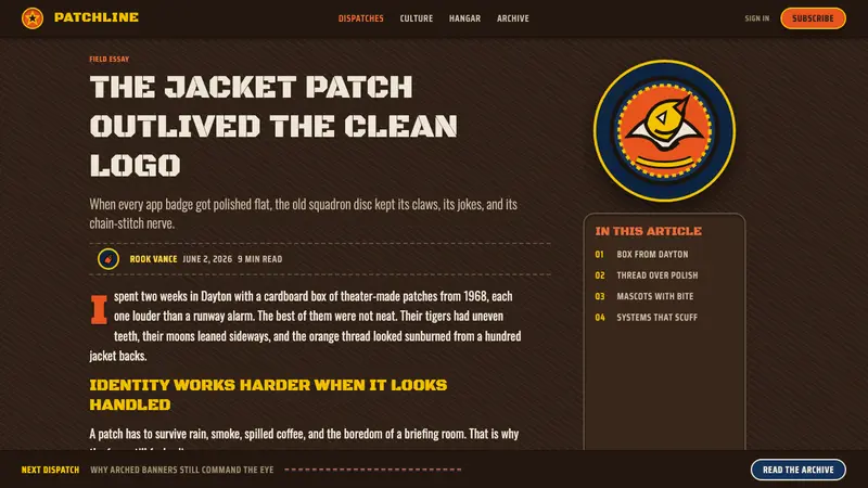 Squadron Patch — Web · article
