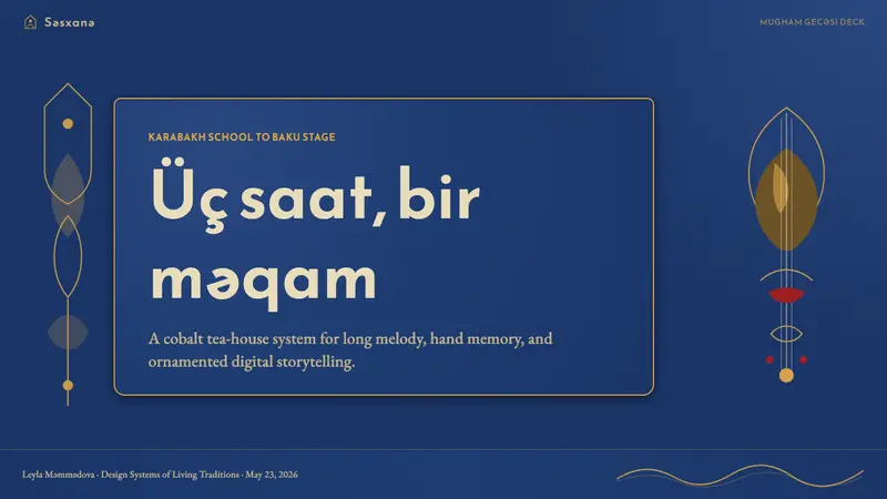 Azerbaijani Mugham Saz Blue — Slides · cover