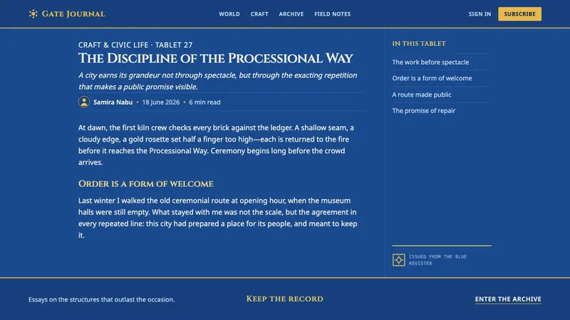 Babylonian Ishtar Gate — Web · article