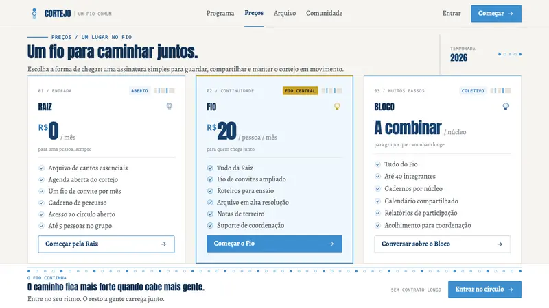 Afoxé Filhos de Gandhy — Web · pricing
