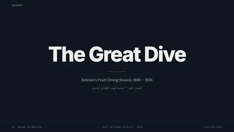 Bahraini Pearl Diving Grey — Slides · cover