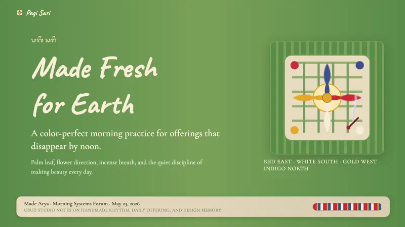 Balinese Canang Sari (Daily Offering) — Slides · cover