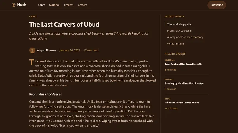 Balinese Coconut Shell — Web · article