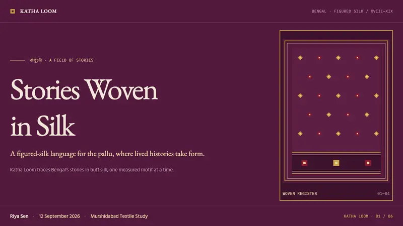 Baluchari Saree — Slides · cover