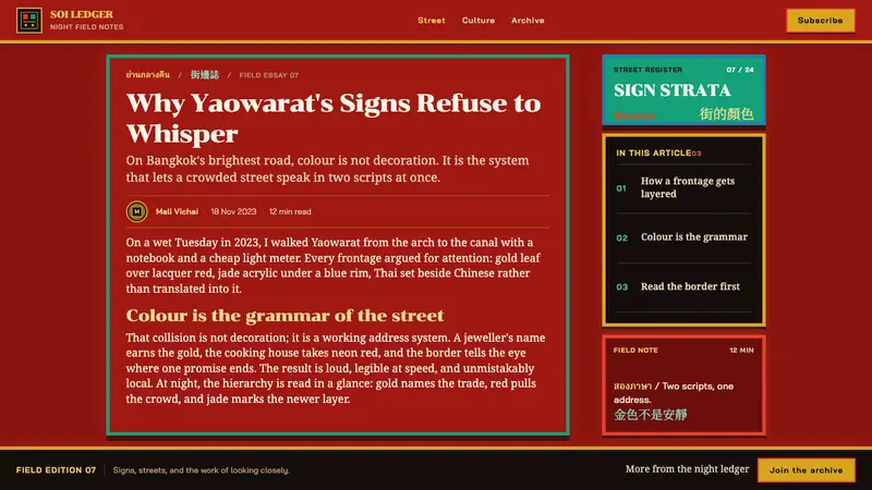 Yaowarat Chinatown Signs — Web · article