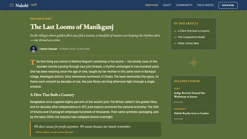 Bangladeshi Jute Craft — Web · article