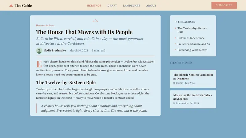 Barbadian Chattel House — Web · article