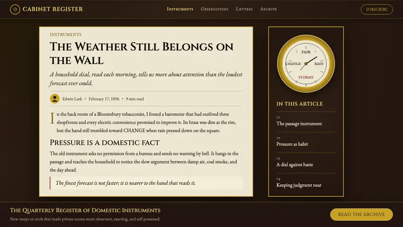 Aneroid Barometer — Web · article
