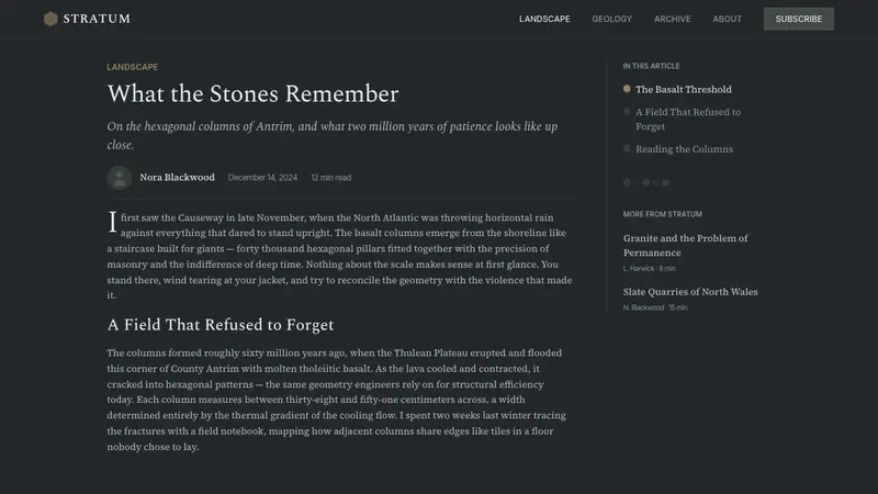 Giant's Causeway Basalt — Web · article