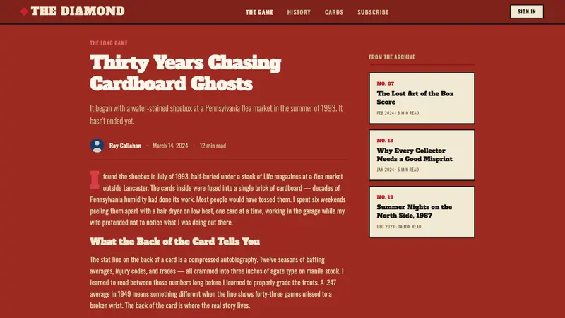 Topps Baseball Card — Web · article