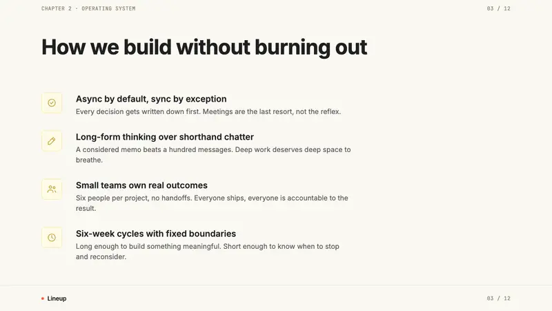 Basecamp / 37signals — Slides · content