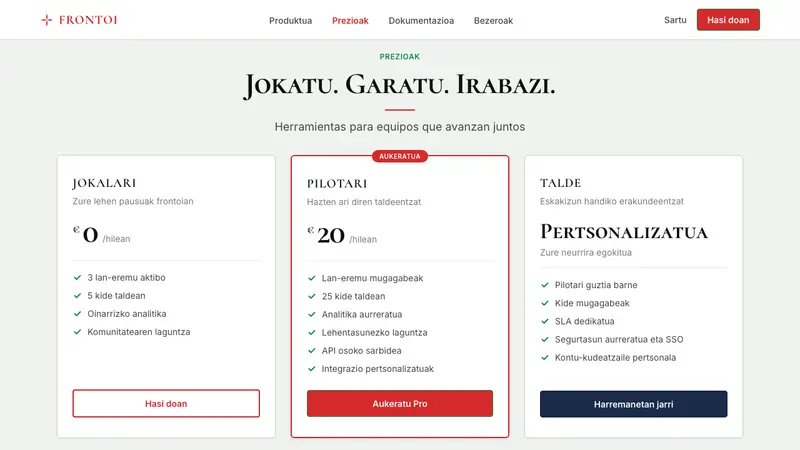 Basque Pelota Fronton Red & Green — Web · pricing