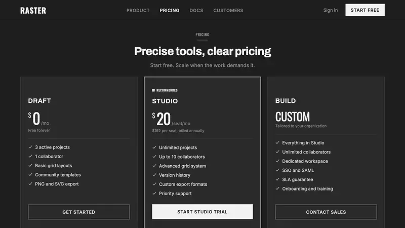 Dessau Grayscale — Web · pricing