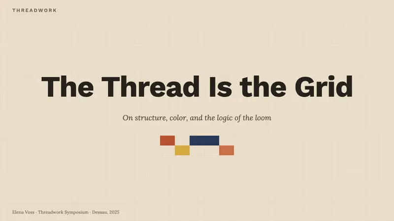 Bauhaus Textile (Anni Albers) — Slides · cover