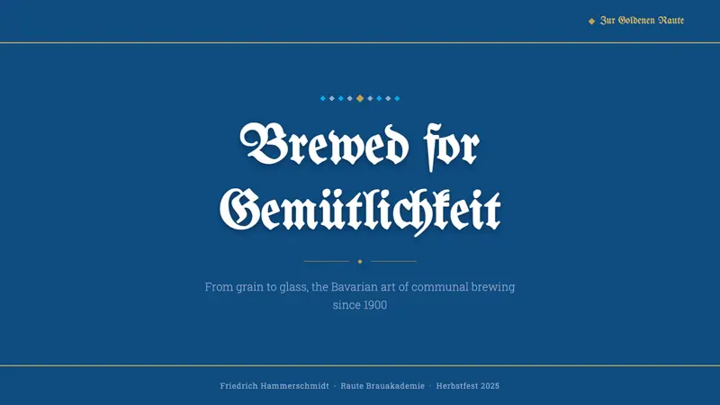 Bavarian Beer Hall — Slides · cover
