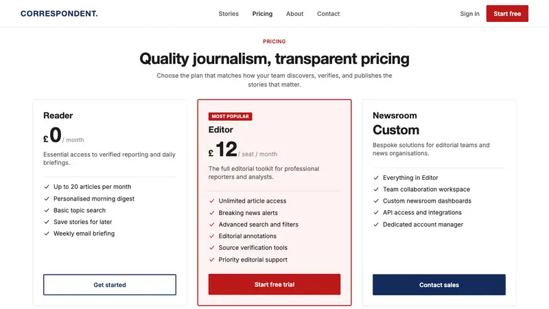 BBC News — Web · pricing