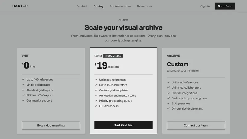 Bechers Industrial Typology — Web · pricing