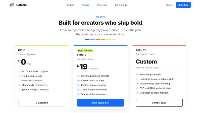 Behance Maximalist Portfolio — Web · pricing