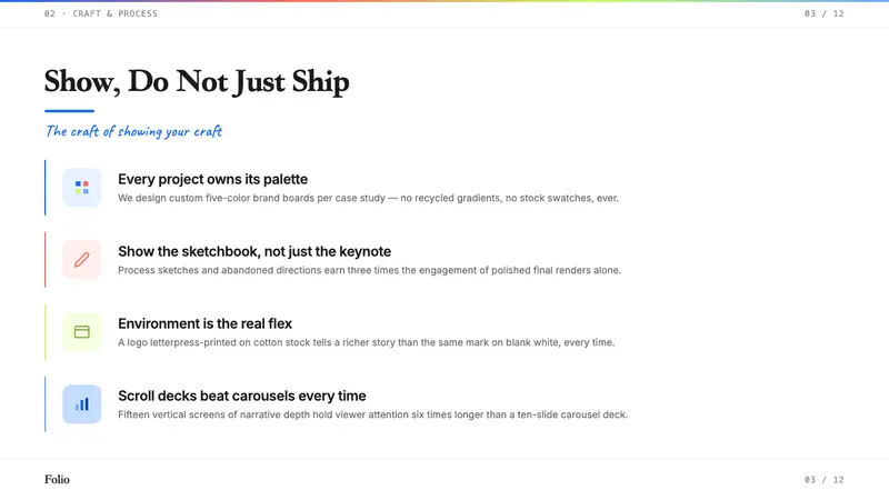 Behance Maximalist Portfolio — Slides · content