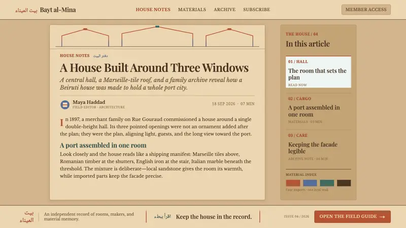 Beirut Triple-Arch House — Web · article