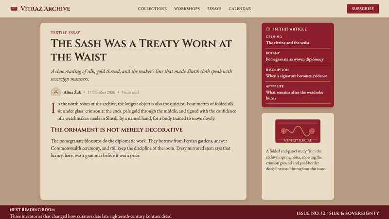 Belarusian Slutsk Sash — Web · article