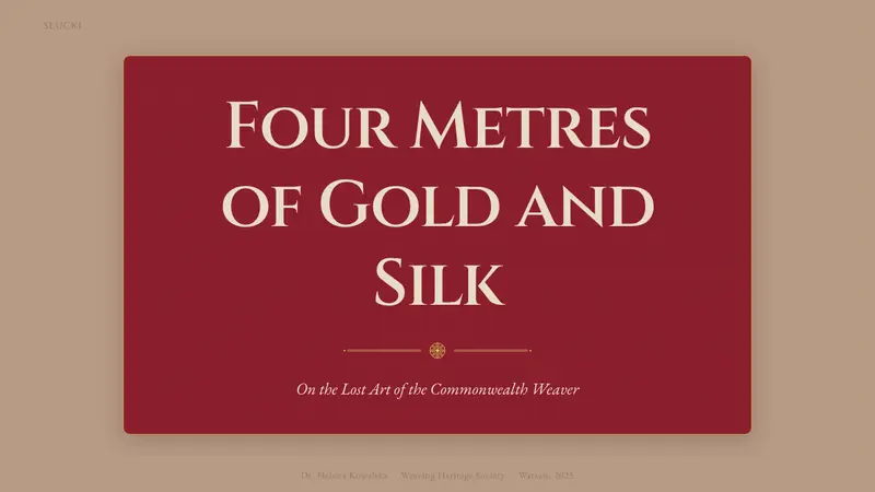 Belarusian Slutsk Sash — Slides · cover