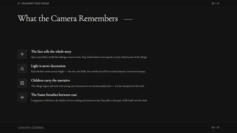 Bengali Art-House Cinema — Slides · content