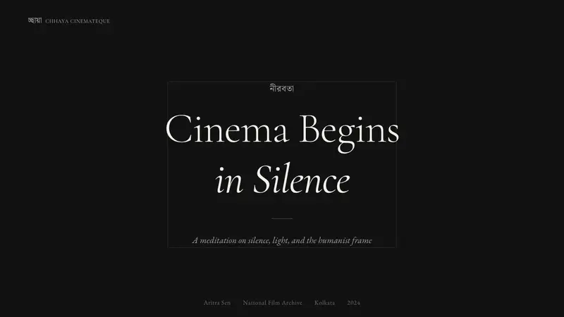 Bengali Art-House Cinema — Slides · cover