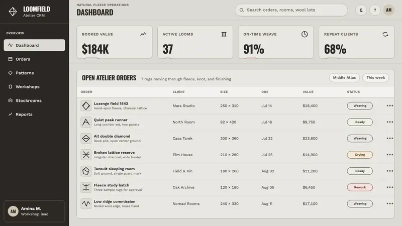 Beni Ourain Berber Carpet — Web · dashboard