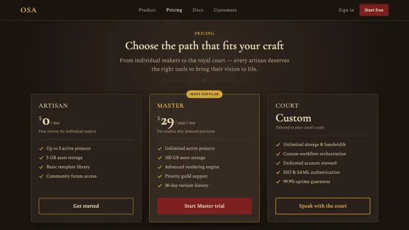Benin Bronze Oba Court — Web · pricing