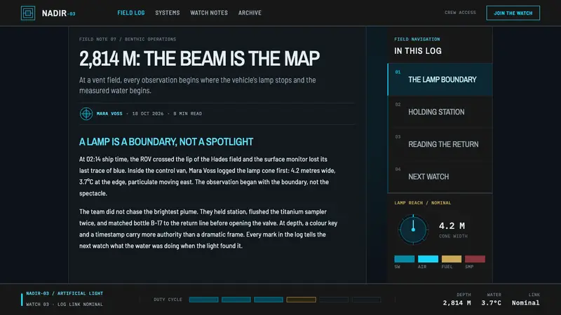 Benthic Research Outpost — Web · article