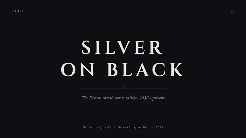 Bidri Deccan Metalwork — Slides · cover