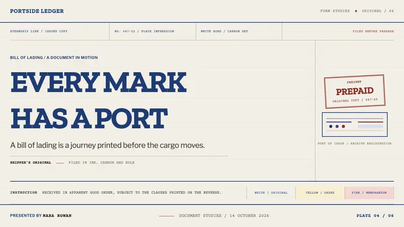 Bill of Lading — Slides · cover