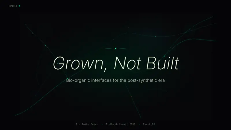Bio-Organic Generative — Slides · cover