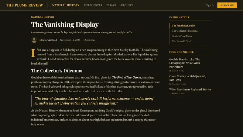 Bird of Paradise Monograph — Web · article