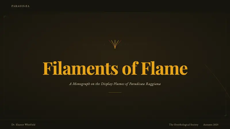 Bird of Paradise Monograph — Slides · cover