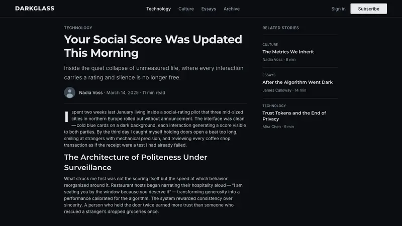 Black Mirror — Web · article