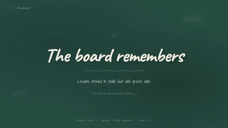 Slate Blackboard Chalk — Slides · cover