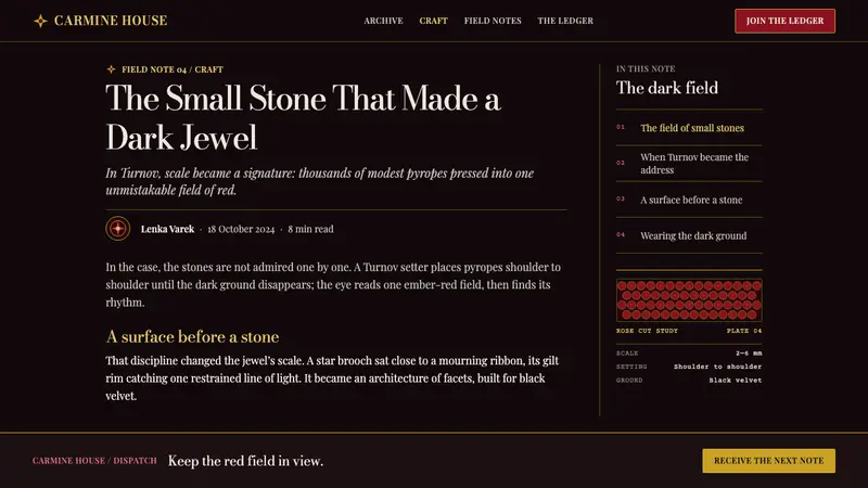 Bohemian Garnet — Web · article