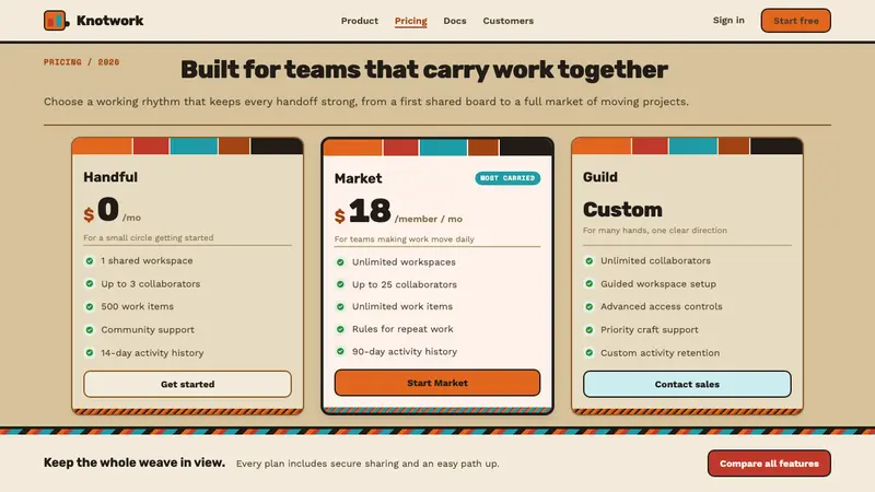 Bolga Basket — Web · pricing