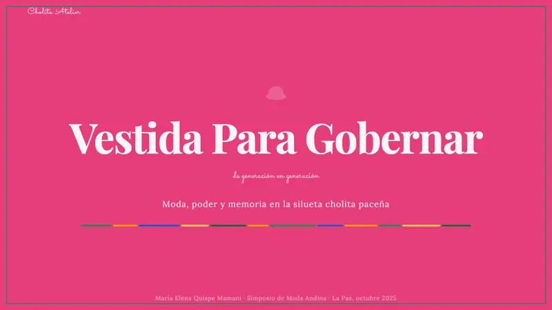 Bolivian Cholita Fashion — Slides · cover