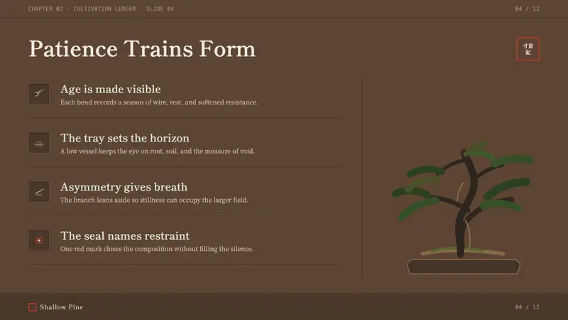 Bonsai Cultivation — Slides · content