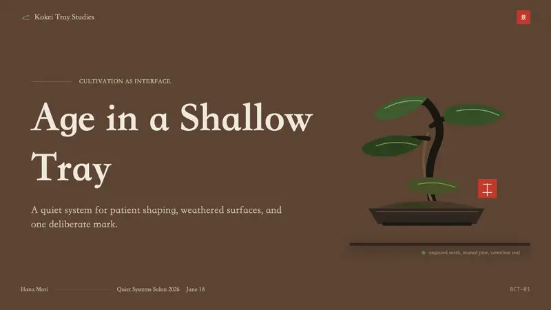 Bonsai Cultivation — Slides · cover